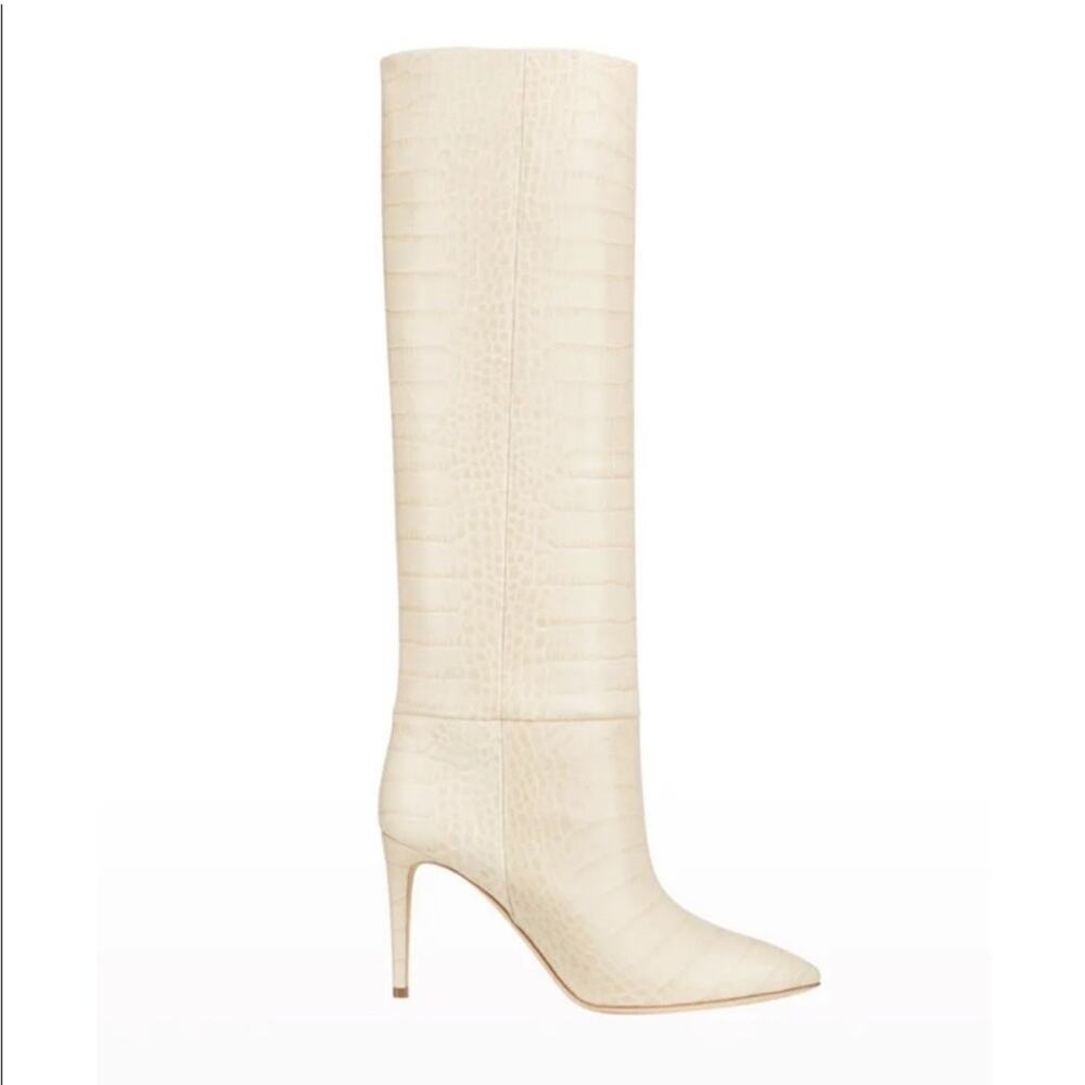 Paris Texas Croc effect Embossed Knee Stiletto Boots 36 6